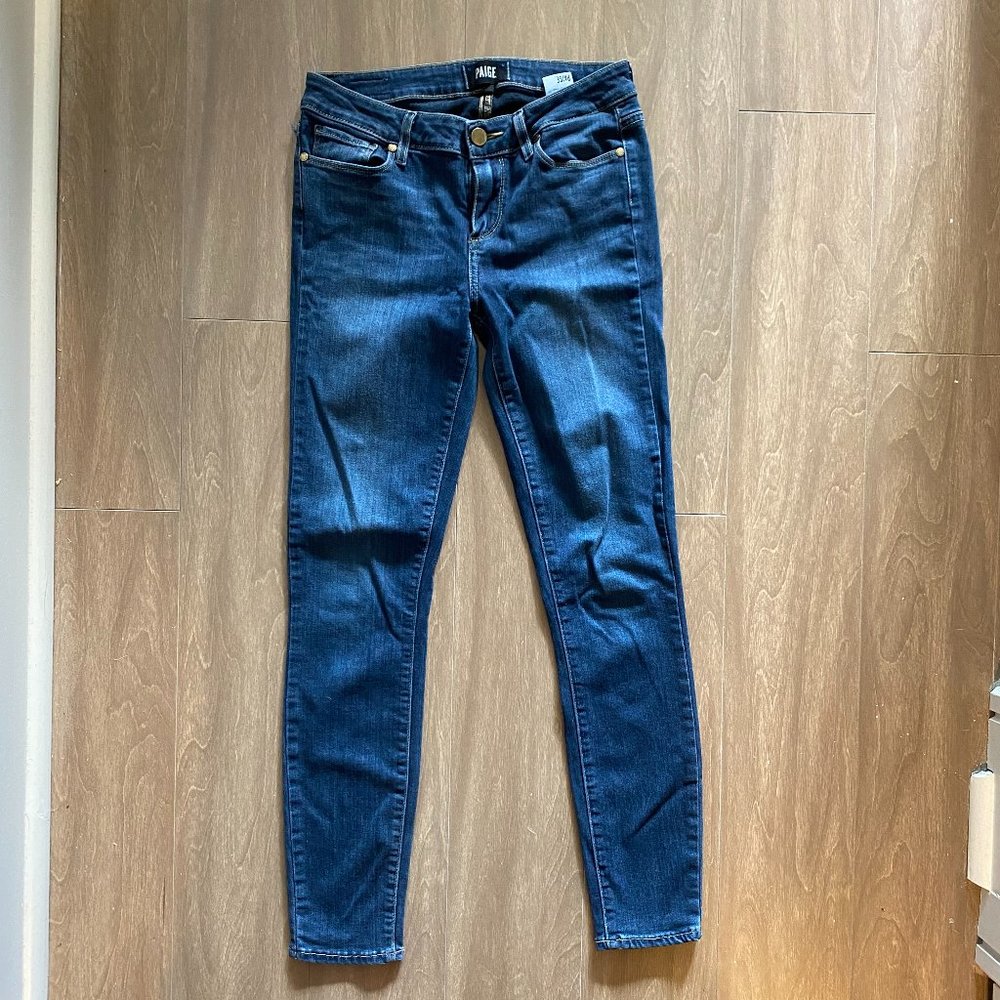 Paige Dark Wash Verdugo Ankle Skinny Jeans